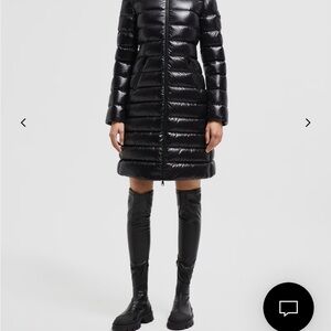 Moncler Long Down Jacket in Black